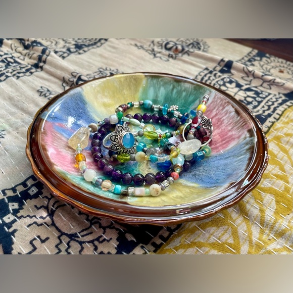 Vintage Tilso Hand Painted Original Pottery Dish Made In Japan - Picture 3 of 14